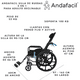 thumbnail image 2 of Andafacil® Silla de Ruedas 3 en 1 para Adulto Reclinable | Adultos Mayores, 2 of 9