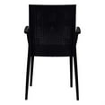 thumbnail image 6 of LeisureMod Dining Arm Chair in Polypropylene with Weave Design Lightweight and Stackable Indoor and Outdoor Use for Modern Home, Patio, Backyard, Living Room Mace Collection Set of 4, 6 of 9