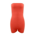 thumbnail image 3 of Timegard Bodysuits for Women Sleeveless Solid Color Slim Fitting Tube Short Rompers Summer Casual Jumpsuit, 3 of 4