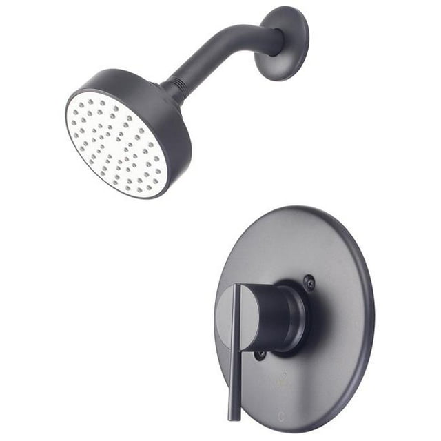 I2v P-2382T-MB Single Handle Shower Trim Set - Matte Black