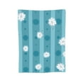 thumbnail image 1 of Blue Striped Flowers Pattern Throw Blanket,Super Soft Anti-Pilling Flannel Bed Blankets, 50"x40", 1 of 8