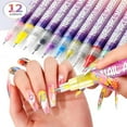 thumbnail image 2 of 12 Colors Nail Art Pens Set, 2025 New Nail Art Markers Polish Pen for 3D Nail Art, Nail Art Tools for Dotting Drawing Painting Point Liner DIY, 2 of 8