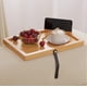 thumbnail image 1 of Bandeja para Reposabrazos de Sofá con Soporte para Teléfono, Mesa Auxiliar de Madera con Superficie Empotrada para Bebidas y Aperitivos, Mini Mesa de Centro Beige con Ranura de Almacenamiento y Clip, 1 of 6