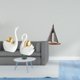 thumbnail image 2 of Figuras de cisne y estatua de , adorno de mesa, artesanía, decoración para parejas, estantería, entrada, hotel, escritorio, sala de estar., 2 of 8