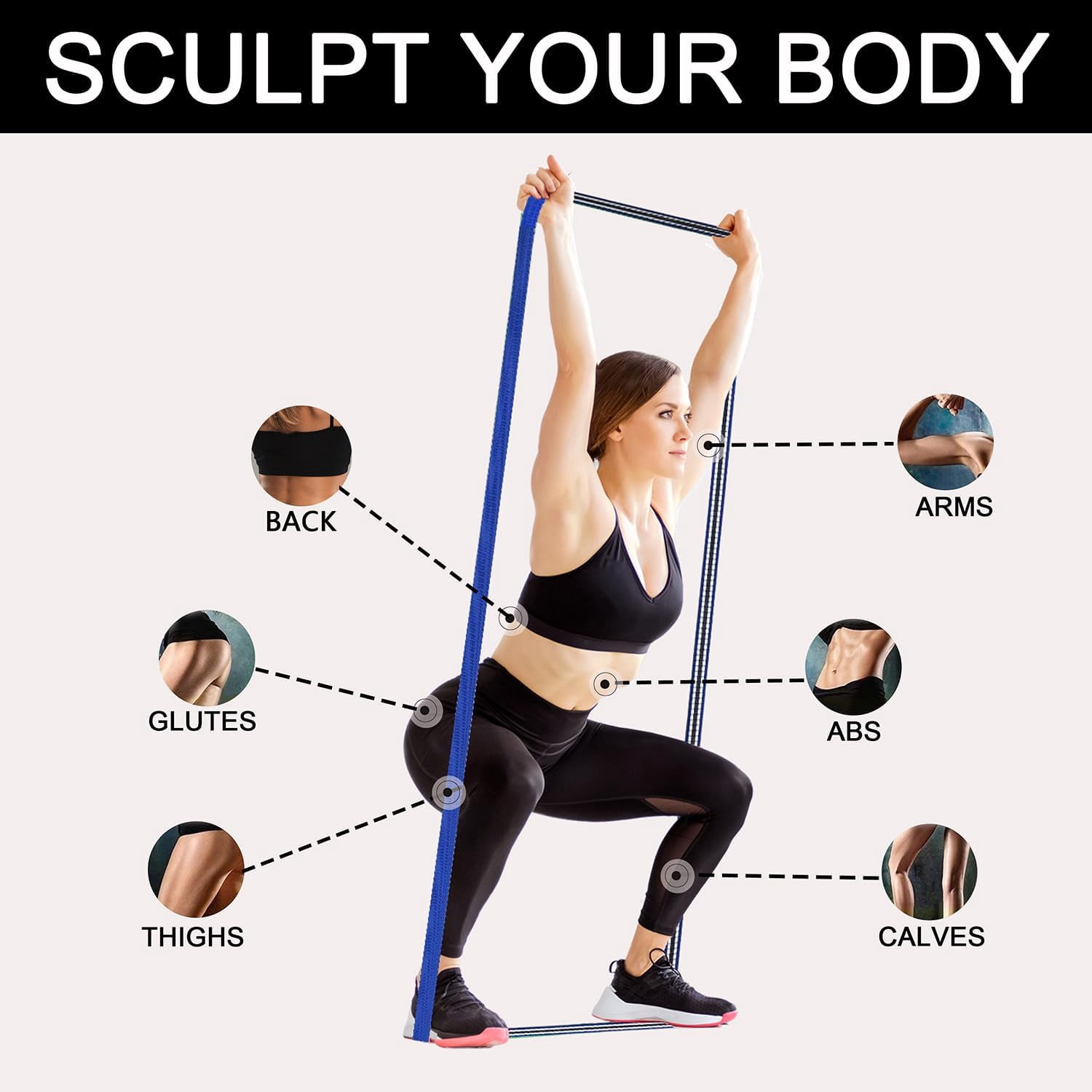 Fabric Resistance Bands for Working Out, 3 and 4 Levels Booty Bands Long Resistance Bands for Women and Men | Elastic Bands for Exercise Bands Resistance Workout Bands Resistance
