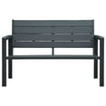 thumbnail image 6 of vidaXL Outdoor Patio Bench Garden Chair Bench with Armrests HDPE Wood Look, 6 of 16