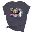 thumbnail image 4 of TayIor Sw1ft Chemises, Tyler Sw1ft Merch, Tyler Sw1ft, Mode Décontractée Imprimée Col Rond Manches Courtes Blouse Femmes Graphique Amateur de Musique TKFASHION Gris TTTG, 4 of 5