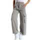 thumbnail image 1 of Gibobby Pantalones deportivos de mujer Vaqueros versátiles informales a la moda con múltiples bolsillos para mujer(Gris,G), 1 of 4