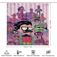 thumbnail image 2 of Teen Titans Go 4 Pcs Shower Curtain Set with Rugs And Toilet Lid Cover, Cartoon Bathroom Decor Sets with Shower Curtain And Rugs, Bathroom Curtain Set with Mats, 2 of 8