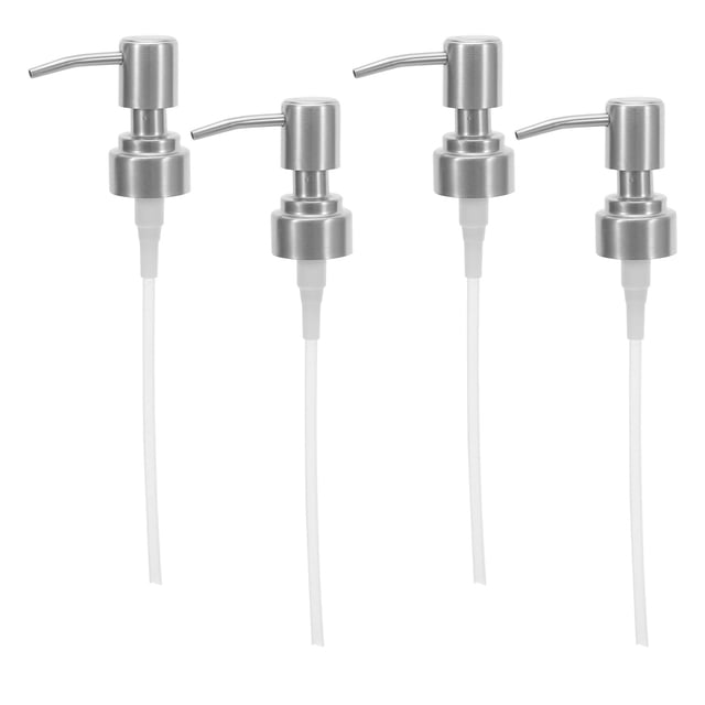 Nestingho 4Ud Accesorio Bomba Jabón Para Lavabo Acero Inoxidable Resistente Diseñado Para Uso Doméstico