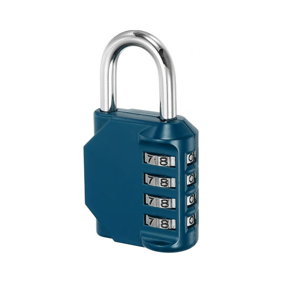Uxcell 3" Long 4 Digit Combination Padlock, Waterproof Zinc Alloy Resettable Combination Lock, Dark Green