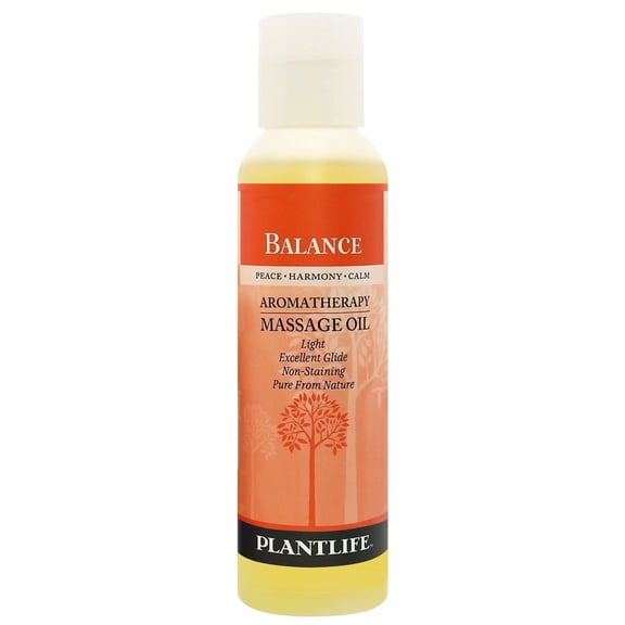 Plantlife Balance Massage Oil – Calming Aromatherapy Blend for Body & Mind, Fast-Absorbing, Made in California, 4oz