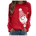 thumbnail image 1 of Chandail de Mode Imprimé Graphique de Noël Femmes Veste Mi-Longue Hoodie Soft Outwear Fermeture à Manches Longues Chemisier Col Rond Cardigan d'Hiver, 1 of 6