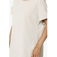 thumbnail image 5 of Women's PLUS Lightweight Woven Dolman Short Sleeve Boat Neck Relaxed Blouse Basic Top, 5 of 7