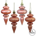 thumbnail image 2 of Vickerman 4" Rose Gold 4-Finish Finial Ornament, 8 per Box, 2 of 3