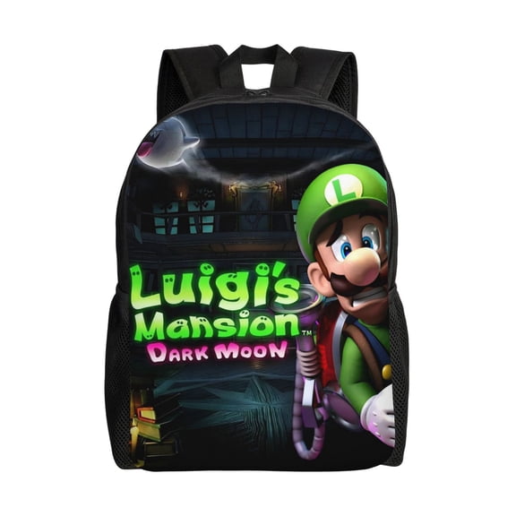 Luigi's Mansion Backpack Lightweight Daypack Large Capacity Travel Work School Back Pack Novelty Backpacks Laptop Bag