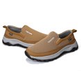 thumbnail image 4 of Men's Slip‑On Low Top Casual Walking Shoes, Fabric Upper Footwear with Curved Multi‑Tone Rugged Outsole for Daily Strolls and Light Travel Activities, 4 of 9