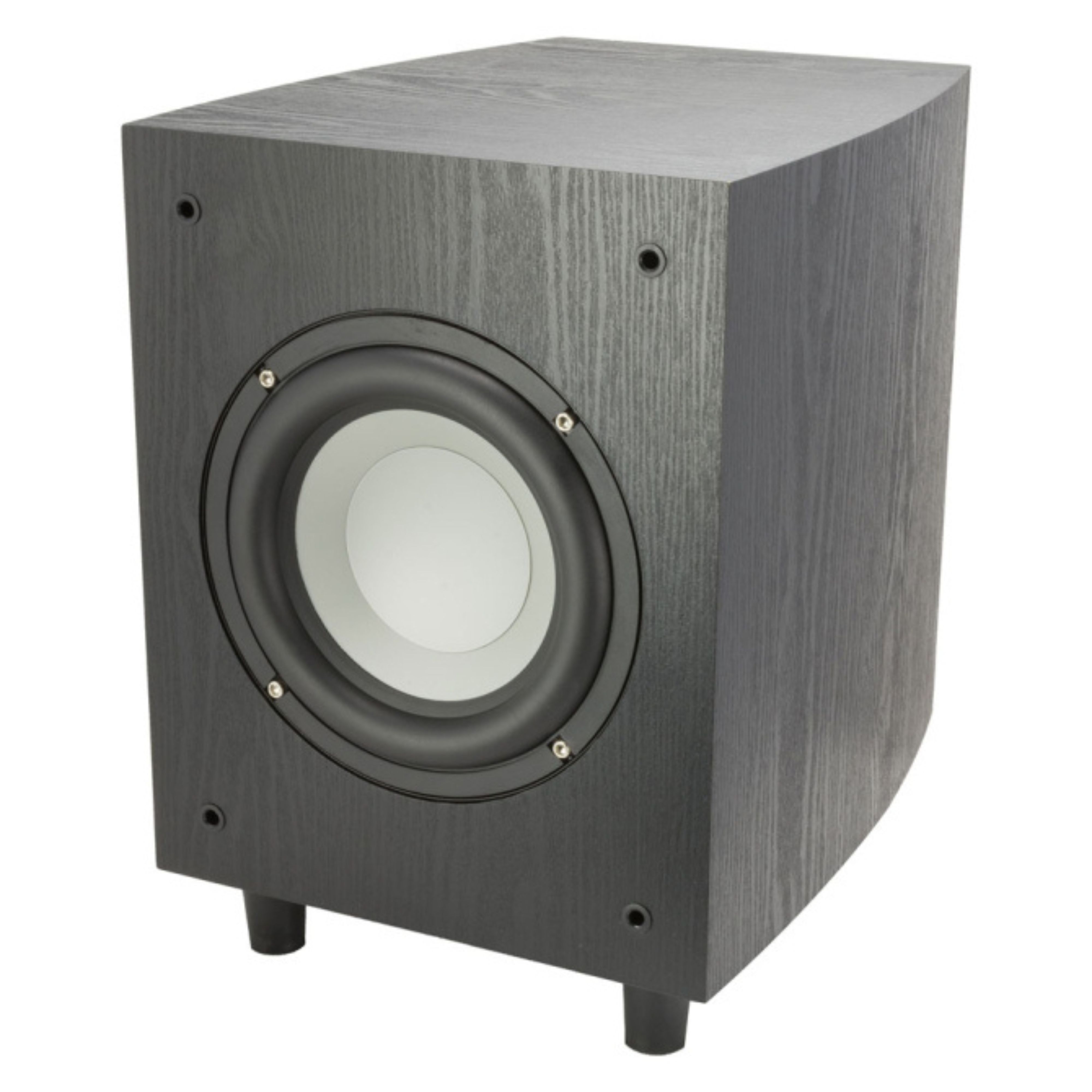 Phase Technology POWER-FL8 8 in. Subwoofer with a Passive Radiator&#44; Black Ash - image 2 of 6