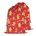 thumbnail image 2 of Christmas Bags Drawstring,Red Christmas Gingerbread Man Pattern Large Xmas Christmas Gift Bags,Reusable for Xmas and New Year Party Favors and Supplies,27.6" X 19.7", 2 of 6
