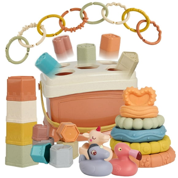 Juguete Montessori BYFWH 5 en 1 para 6 a 48 meses con vasos apilables