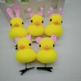 thumbnail image 1 of Venta de lindos y pequeños clips para el cabello de pato amarillo, gafas de sol con lazo en forma de corazón de melocotón, corona, sombrero, tocado de pollo amarillo, juguete para puesto de regalo, 1 of 6