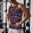 thumbnail image 5 of KLL Mexican Flowers Birds Print Men's Muscle Gym Workout Stringer Tank Tops Bodybuilding Fitness T-Shirts Tank Tops Men-3X-Large, 5 of 7