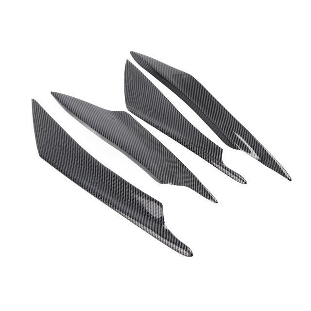 4 Uds. Alerón Universal de fibra de carbono para carrocería de coche, parachoques delantero, separador de labios, embellecedor de aletas