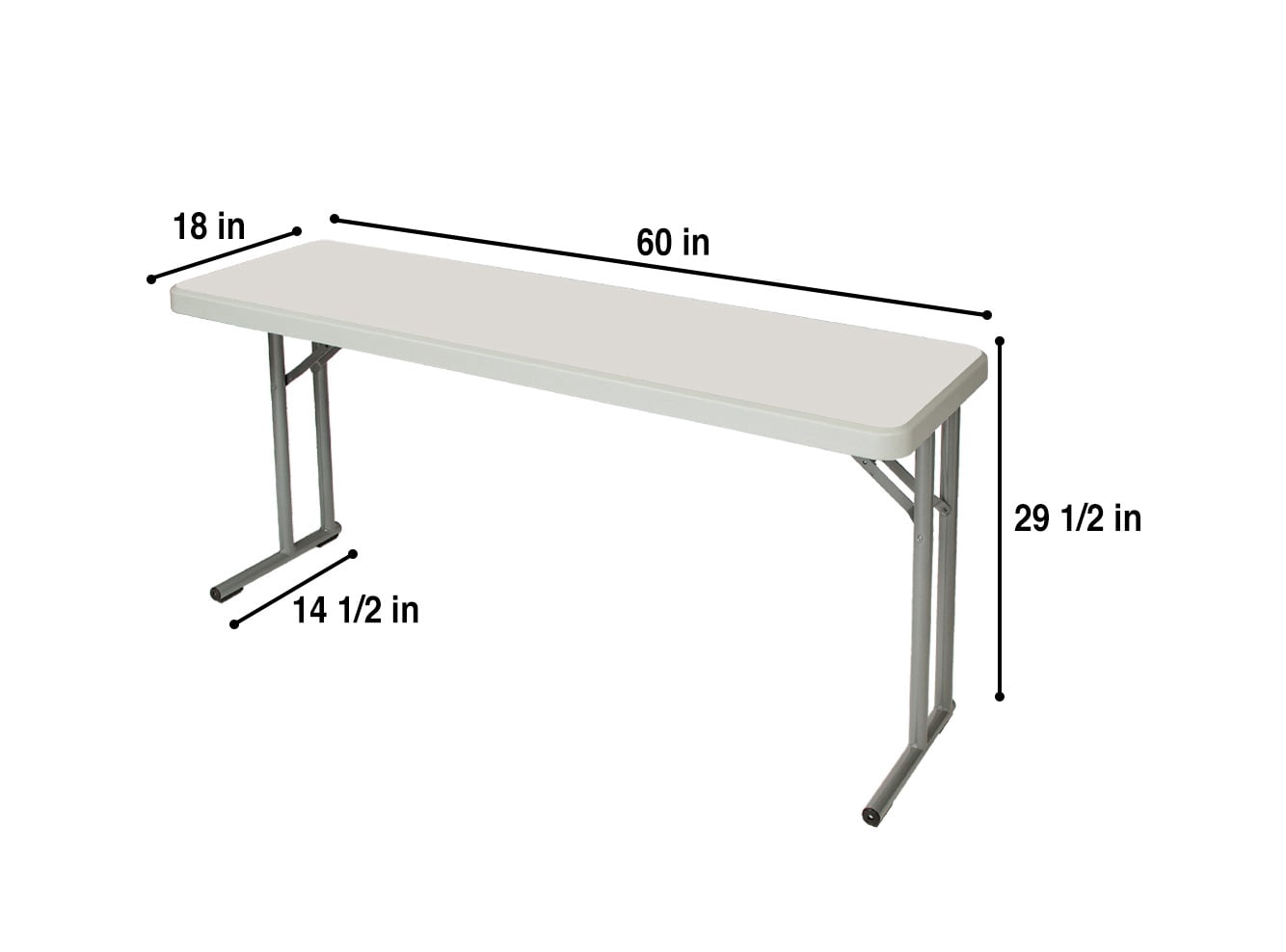 Hampden Furnishings Baldwin Collection Folding Seminar Table, Grey