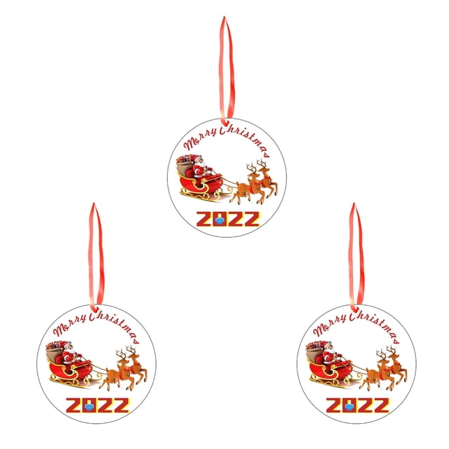 Personalice los adornos en forma de adornos colgantes para la decoración de Navidad 3PC Wmkox8yii fhajkh2105