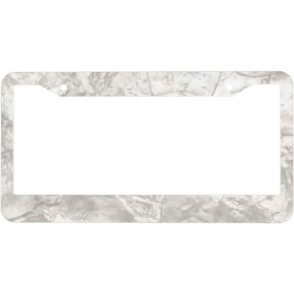 Mother Pearl License Plate Frames - License Plate Covers, 2 Packs Universal Aluminum Tag Frame for Front and Rear Car Tags