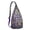 Purple-12, variant on Artistic Ethnic Sling Backpack - Vintage-Inspired Paisley Pattern, Lightweight Anti-Theft Daypack