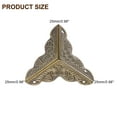 thumbnail image 2 of 20 Pcs Box Edge Guard, 25mm Decorative Box Corner Cover, Vintage Stair Dust Corners with Screws, Bronze, 2 of 6