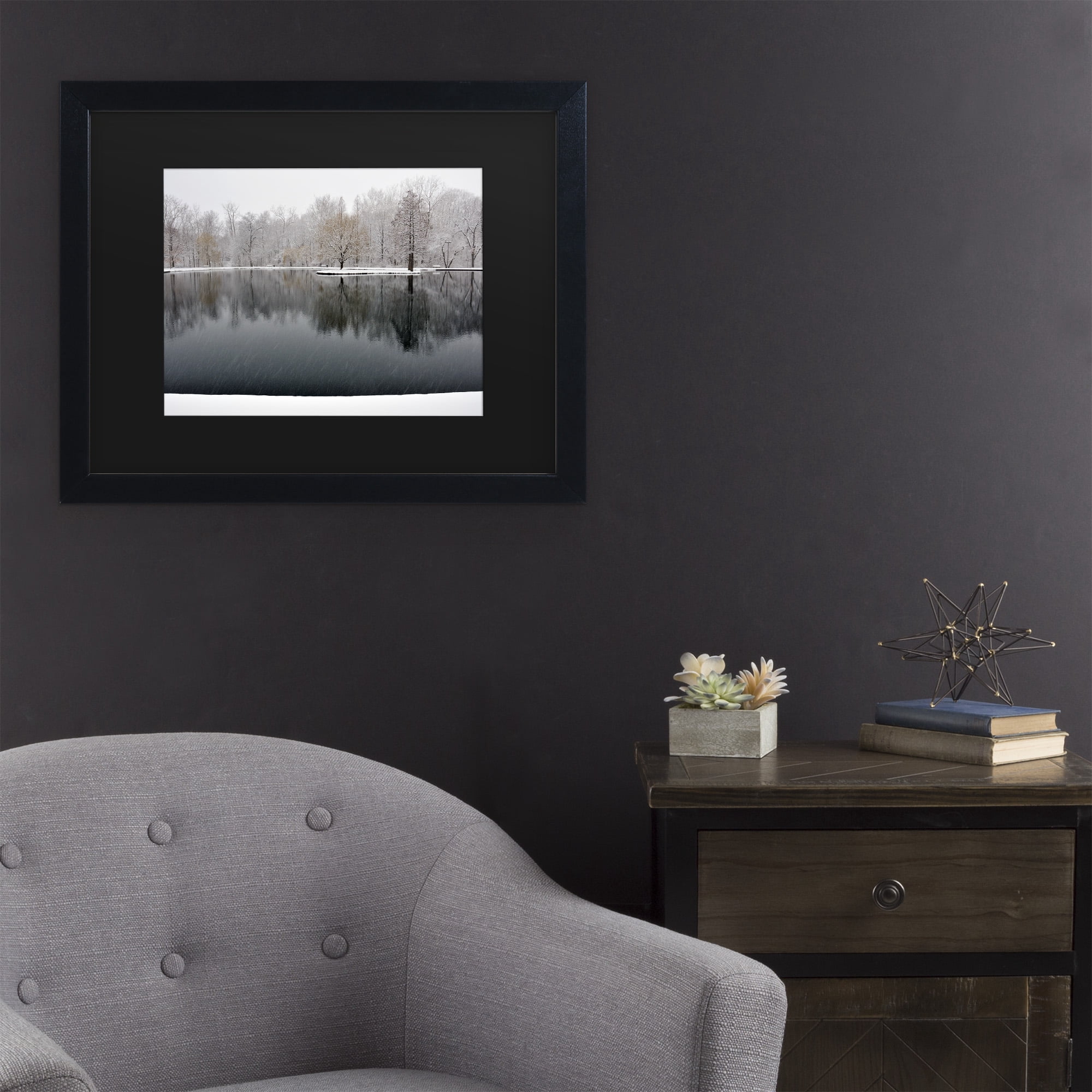 Trademark Fine Art 'Snowy Pond' Canvas Art by Kurt Shaffer