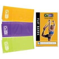 GoFit 3-Piece Color-Coded Latex-Free Flat Bands Set, GF-LFFB