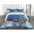 thumbnail image 2 of Ambesonne Christmas Quilted Coverlet 3 Pcs, Snowman Party, Queen Size, Multicolor, 2 of 4