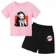 thumbnail image 4 of Conjunto de camiseta y pantalones cortos con estampado de Kamado Nezuko de Demon Slayer para adolescentes y niños, ropa de manga corta para niños y niñas, 4 of 5