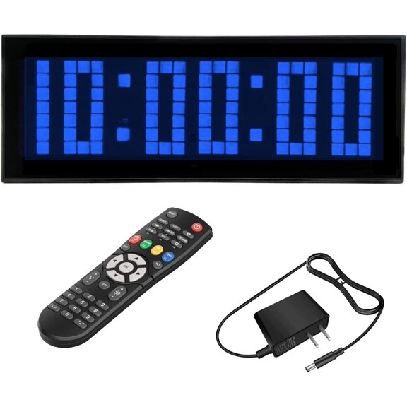 Btbsign LED Large Digital Interval Clock Timer Workout for Home Gym Blue 3.3 inch