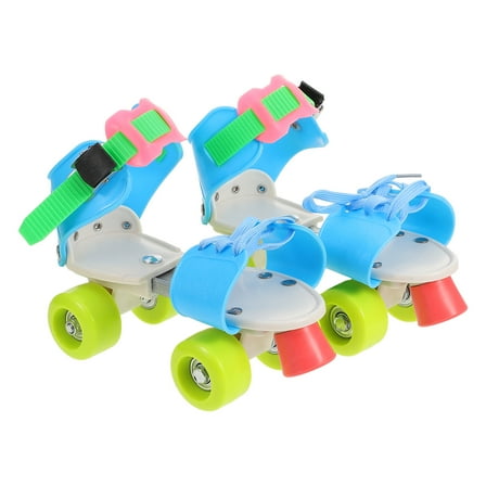 OUNONA 1Pair Comfortable Adjustable Roller Skates with Four Wheels for Smooth Control