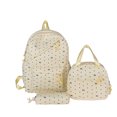 thumbnail image 2 of EDFRWWS 3Pcs Nylon Polka Dot Bow Backpack with Lunch Box And Pencil Case Students Bookbags Sets Large Capacity (Yellow), 2 of 10