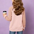 thumbnail image 3 of OGLCCG Girls' Sweaters Cable Knit Long Sleeve Pullover Sweater Casual Kids Fall Winter Crew Neck Jumper Top(Pink,9-10 Years), 3 of 7