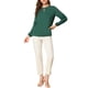 thumbnail image 2 of BLUSA DE CHIFFON CHIC INSPIRADA PARA MUJER, ESCOTE EN FORMA DE LLAVE, MANGA PATCHWORK, TOP ELEGANTE PARA TRABAJO XL VERDE OSCURO, 2 of 8