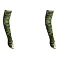 thumbnail image 2 of Soidarity Mangas Porable Expuesto Dedo Alargamiento Ampliado Elástico Cool Mangas Para Brazos Para El Sol Ice Silk Diferentes Patrones Camuflaje Verde Militar 2Conjunto, 2 of 6