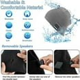 thumbnail image 2 of HESHENG Bluetooth 5.0 Beanie Wireless Music Listening Handsfree Headphone Hat Winter Warm Knitted Cap, Dark Grey, 2 of 11