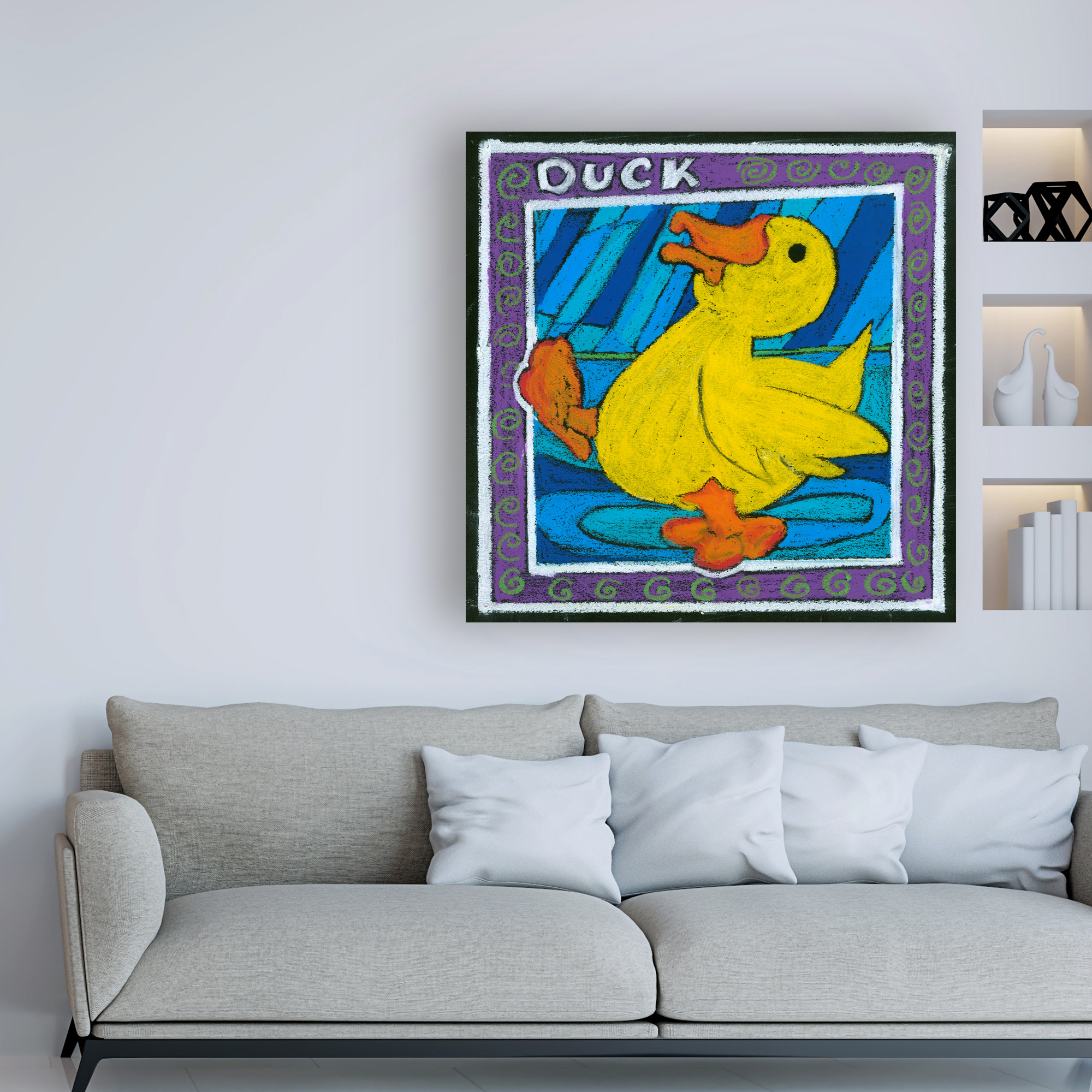 Trademark Fine Art 'Whimsical Duck' Canvas Art by Lisa Choate