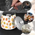 thumbnail image 4 of Yayeee Ashtray with Lid for Cigarette Smokeless Stainless Steel Home Ash Holder, Yellow Leaves, 4 of 7