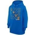 thumbnail image 2 of Women's G-III 4Her by Carl Banks  Blue New York Knicks Basketball Love Fleece Pullover Hoodie, 2 of 3
