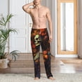thumbnail image 2 of Sikiie Vintage Floral Skull Mens Pajama Pants Sleep & Lounge Pants, PJ Bottoms With elastic waistb and Pockets XX-Large, 2 of 6