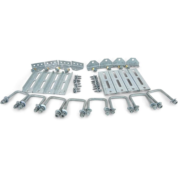 Sturdy Built (8) 8" Galvanized Swivel Top Bunk Bracket Kit with Hardware for 3x3 Boat Trailer Crossmember