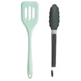 thumbnail image 1 of Juego de utensilios de cocina de silicona - El juego de herramientas de cocina incluye espátula de drenaje y clips para alimentos - 2 piezas, 1 of 5