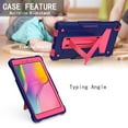 thumbnail image 2 of Galaxy Tab A 8.0" 2019 Case T290 T295, Allytech Heavy Duty Protection Multi Angle Viewing Stand Shockproof Kids Friendly Rugged Back Cover Case for Samsung Galaxy Tab A 8.0 2019, Navyblue/Rose, 2 of 4